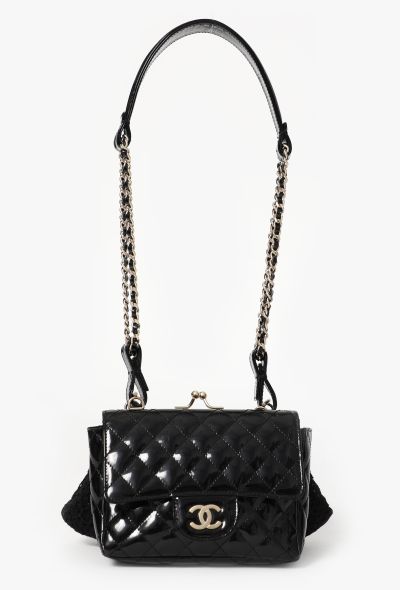 Chanel S/S 2010 Patent & Lace Mini Double Bag - 1