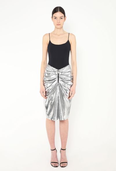 Saint Laurent 2017 Ruched Tinsel Skirt - 1