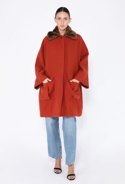 Romeo Gigli 1993 Faux Shearling Peacoat - 1