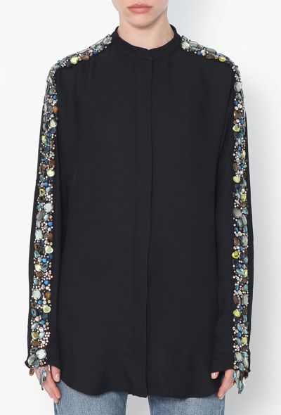 Chloé S/S 2013 Embellished Trim Silk Blouse - 1