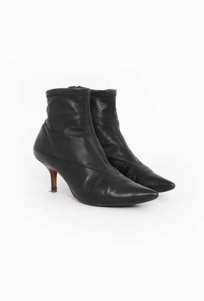 Céline Kitten Heel Ankle Boots Black - 2