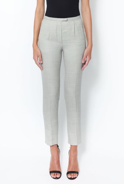 Hermès Tapered Twill Trousers Light grey - 2