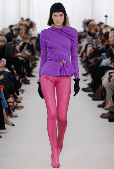 Balenciaga S/S 2017 Satin Stretch Trousers - 2