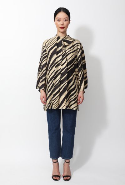 Balenciaga 2012 Zebra Printed Silk Blouse - 1