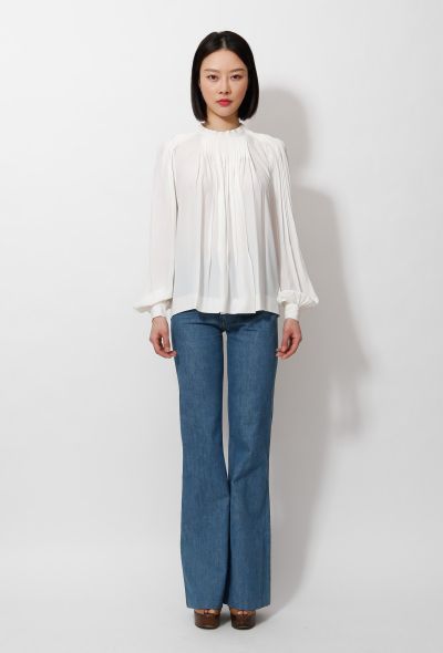 Chloé 2010 Pleated Crêpe Blouse - 2