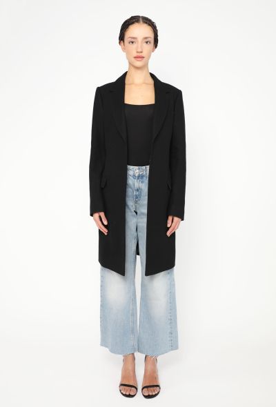 Balmain Notched Cashmere Belted Coat - 2