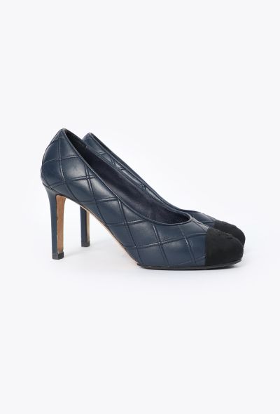 Chanel Quilted Cap Toe Pumps - 2