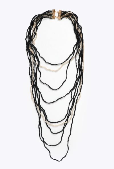 Chanel 2000s Multi-Strand Pearl Necklace - 1