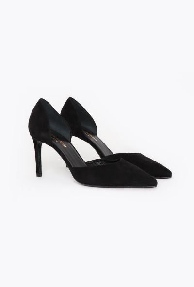 Saint Laurent Suede D'Orsay Pumps - 2