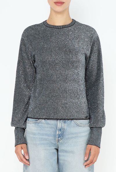 Chanel Iridescent Lamé Knit Pullover - 1