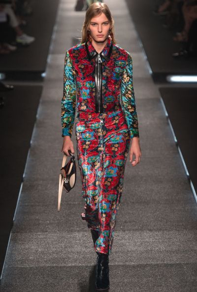 Louis Vuitton 2015 Floral Velvet Skirt - 2