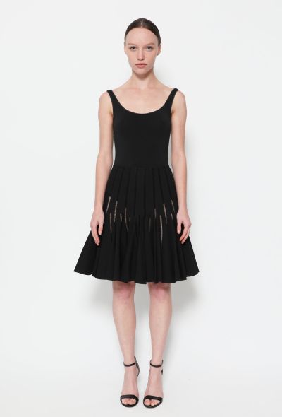 Alaïa Slashed Twill Skater Skirt - 1