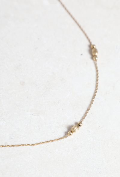 Vintage Fine Jewelry 18k Yellow Gold Delicate Necklace - 2