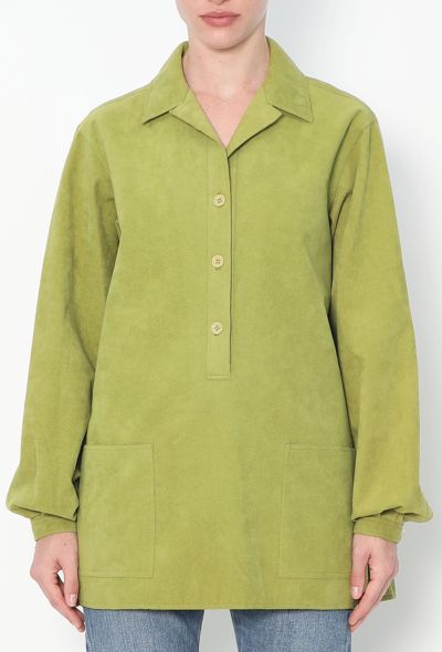 Halston Rare F/W 1973 Ultrasuede Tunic Top - 1