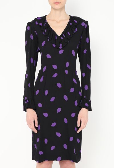 Saint Laurent Vintage Printed Crêpe Dress - 2
