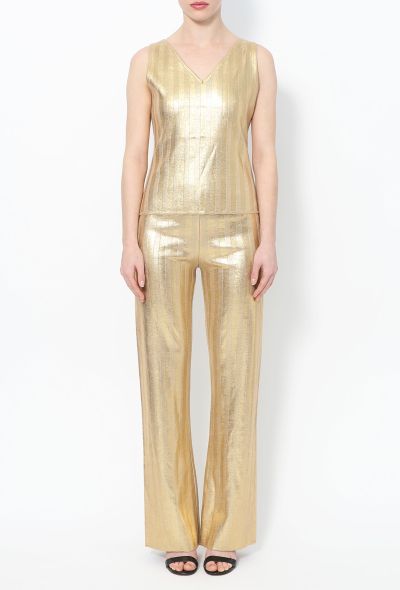 Thierry Mugler Gold Metallic Knit Ensemble – 2001 Couture Collection - 2