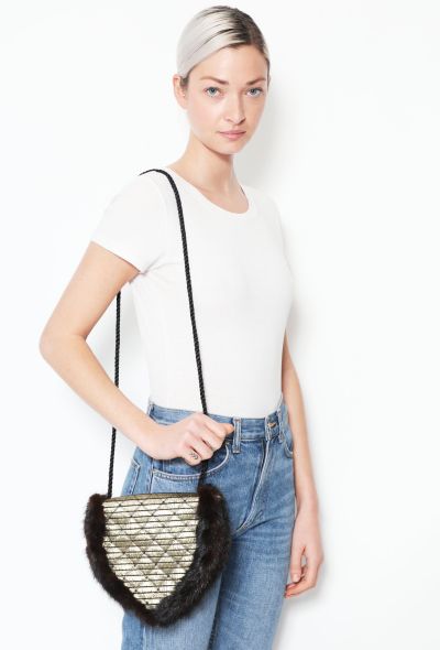Jean-Louis Scherrer Fur Lamé Evening Bag - 2