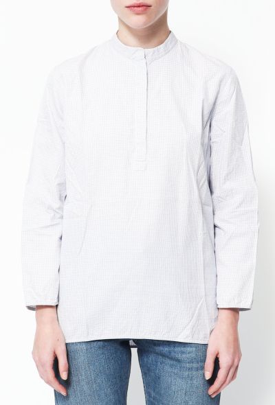 Céline Checkered Cotton Top - 1