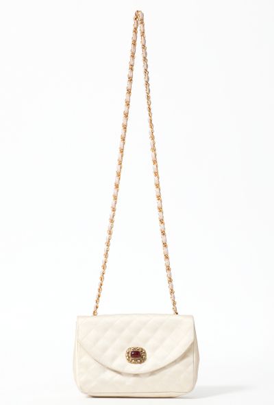 Chanel Rare '90s Gripoix Satin Bag - 1