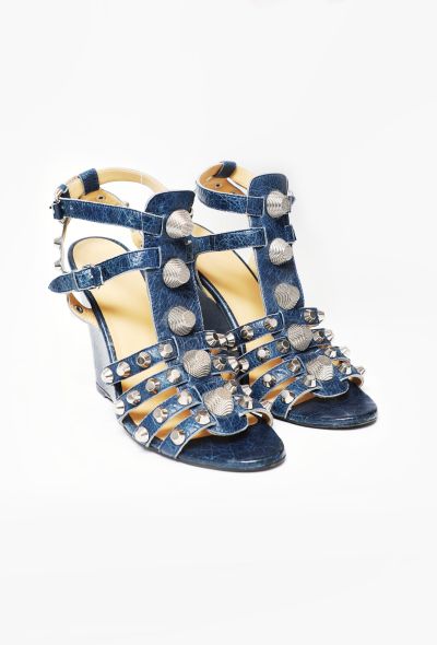 Balenciaga Motorcycle Gladiator Wedges - 2