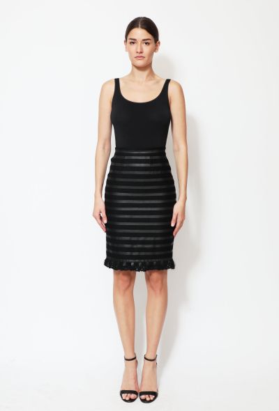 Chanel Striped Cashmere Skirt - 1