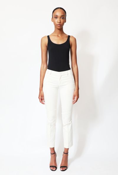 Gucci S/S 2006 White Velvet Trousers - 1