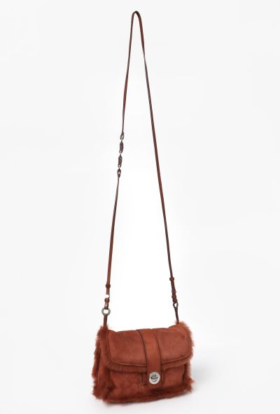 Loro Piana Suede & Shearling-Trim Pouch - 2