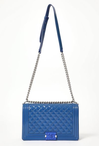 Chanel Patent Plexiglass Large Boy Bag - 1
