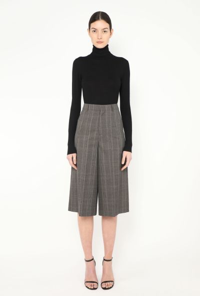Céline 2019 Pleated Plaid Culottes - 1