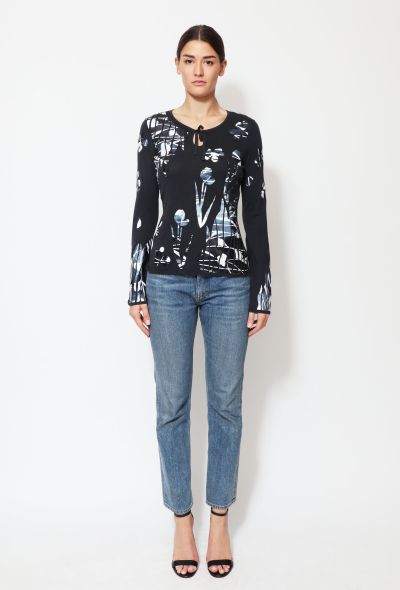Chanel S/S 2004 Floral Appliqué Top - 2