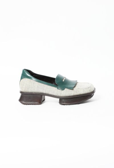 Prada Bicolor Canvas Loafers - 1