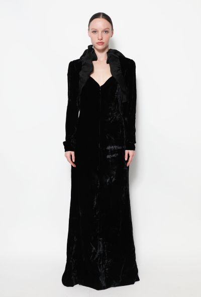 Valentino STUNNING '80s Ruffled Velvet Gown - 1