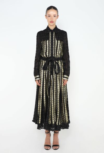 Dodo BarOr Chevron Lamé Dress - 2