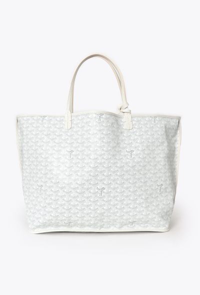 Goyard Saint Louis PM Tote Bag White Goyardine canvas - 1