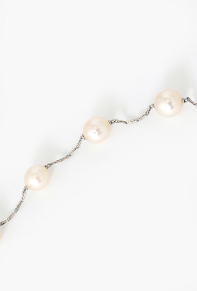 Vintage Fine Jewelry 1930s 18k White Gold & Pearl Necklace - 2