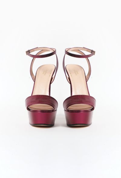 Gucci 'Leila' Metallic Platform Sandals - 2