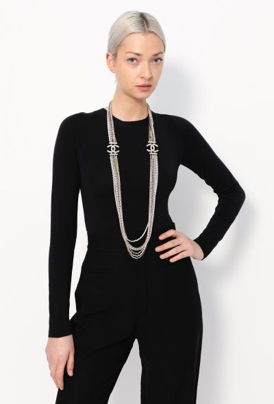 Chanel 2022 Strass 'CC' Chainlink Sautoir - 2