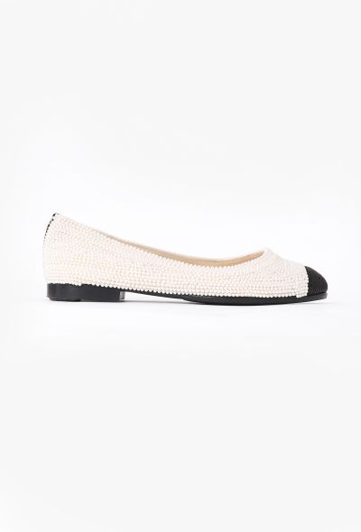 Chanel Pearl Cap-Toe Ballerinas - 1