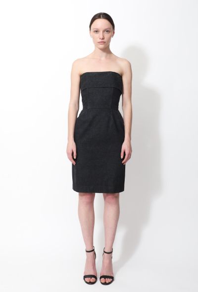 Saint Laurent 70s Denim Bustier Dress - 1