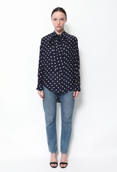 Balenciaga F/W 2017 Silk Lavallière Blouse - 1