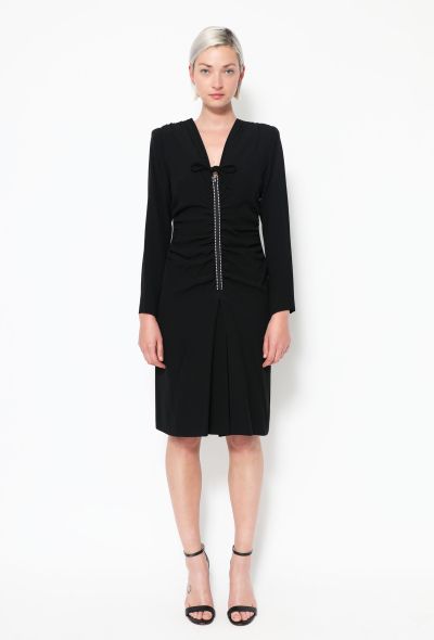 Saint Laurent RARE F/W 1983 Strass Ruched Dress - 1