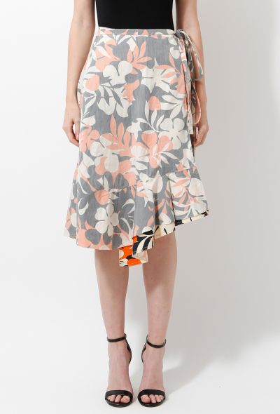 Céline Floral Ruffled Cotton Skirt - 2