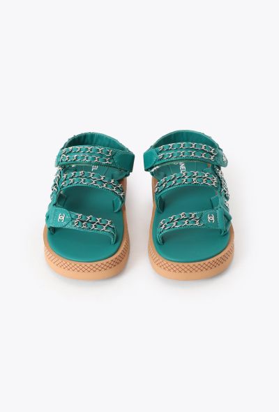 Chanel 2019 Chainlink Lambskin Dad Sandals - 2