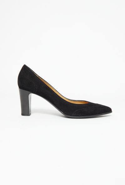 Hermès Suede Ghillies Pumps - 1