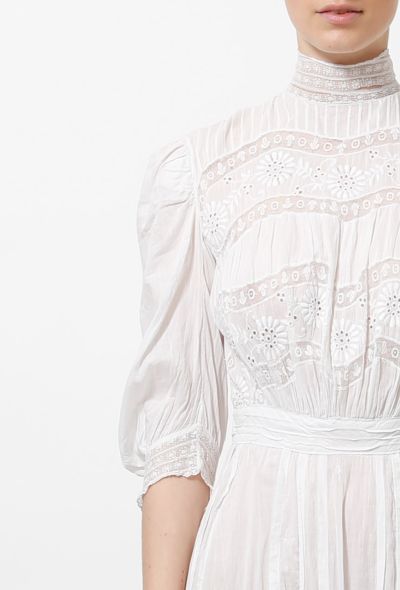 Embroidered Lace Edwardian Dress - 2