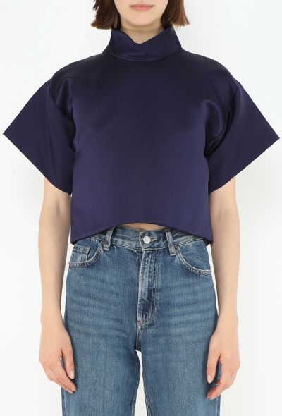 Céline F/W 2013 Cropped Silk Top - 1