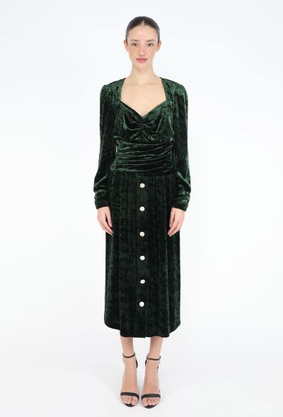 Dior Haute Couture Fall 1984 Velvet Empire Dress - 2
