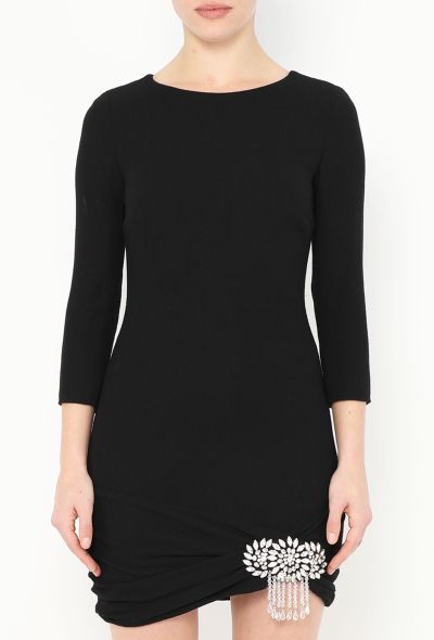 Azzaro Ruched Strass Bodycon Dress - 2
