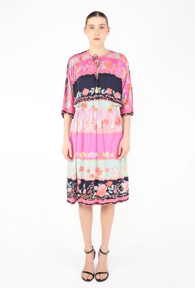 Leonard '70s Printed Silk Dress - 1