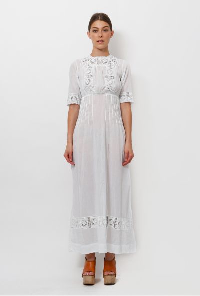 Edwardian Lace Cotton Dress - 1